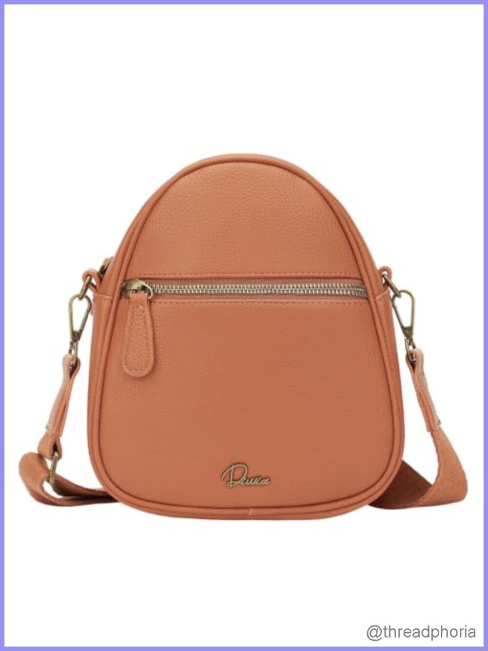 Vegan Leather Crossbody Bag for Women - Mini Purse with Adjustable Strap,